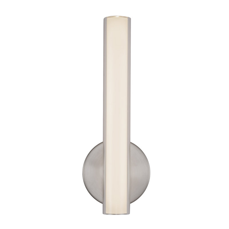Tole 14-in Black dimmable LED Wall Sconce, Nickel