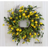 Handcrafted Faux Lemon Foam 20'' Wreath