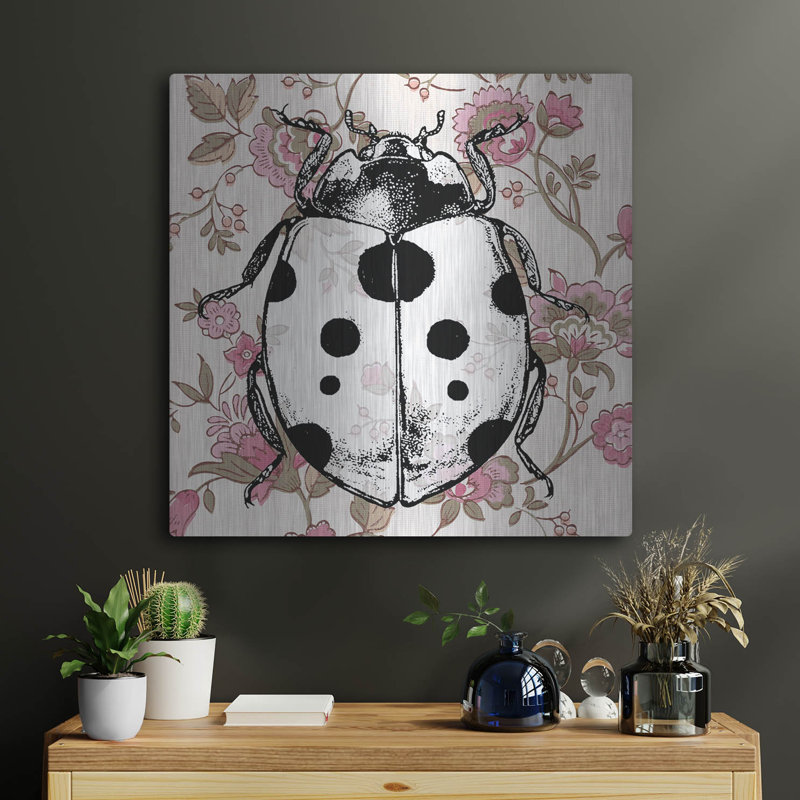 "Coccinelle, papier peint carré" par Dean Russo, H 24 po x l 24 po
