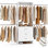Organisateur de placard avec 3 tiroirs en bois et 4 tringles de suspension