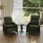 Edwin Solid Wood Upholstered Recliner Transitional Traditional Wide Armchair Faux Leather / Linen-1980110388