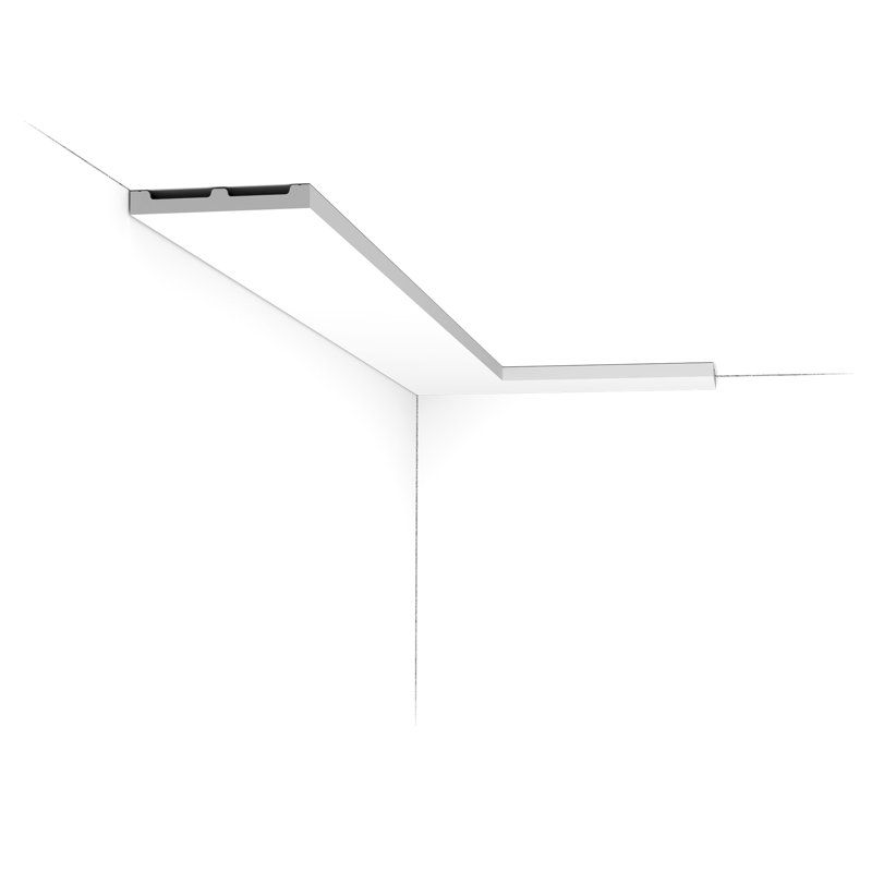 Moulure en polystyrène à impact élevé blanc apprêté P 1/2 po x l 4 po x L 78-3 / 4 po