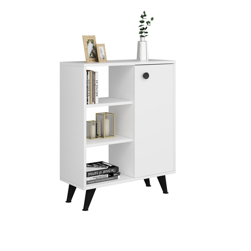 Bibliothèque standard H 35,7 "x l 28,3" Wickett, Blanc