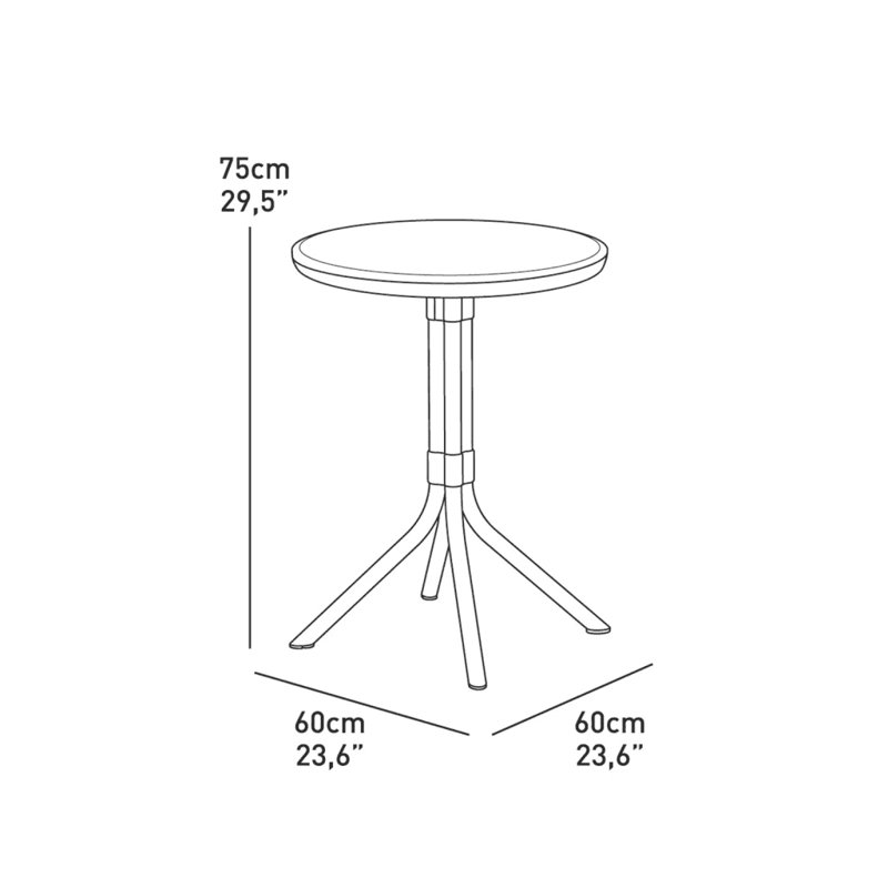 Keter Bistro Set Chelsea Graphite