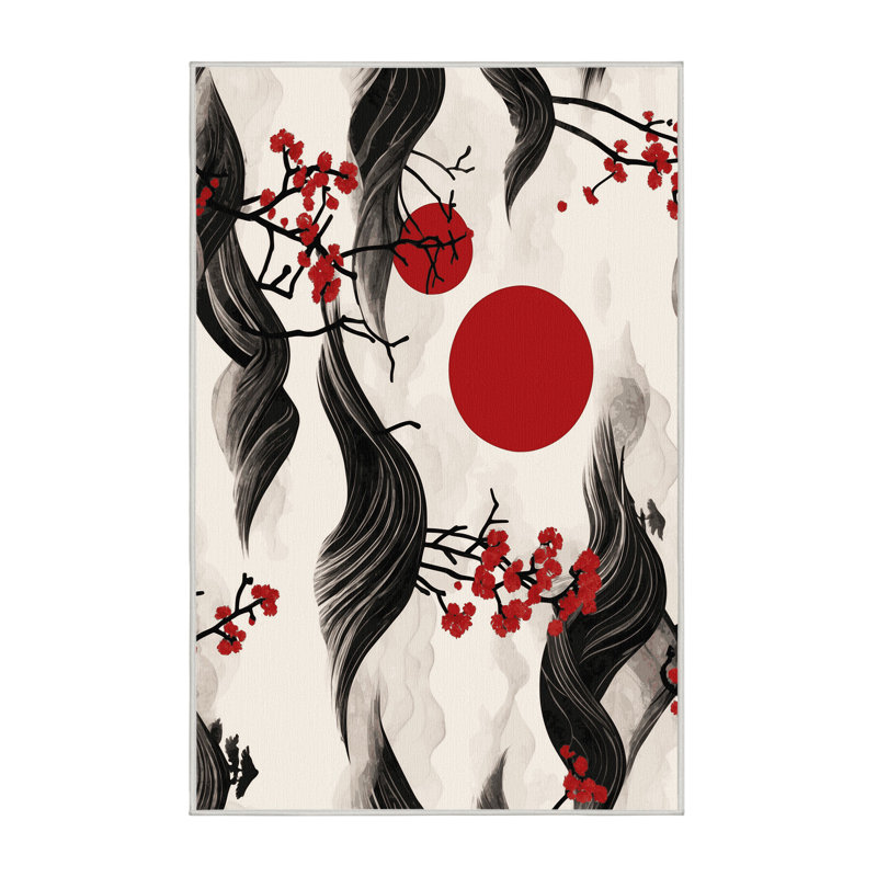 Serene Sakura Rug, Rectangle 4' x 6'
