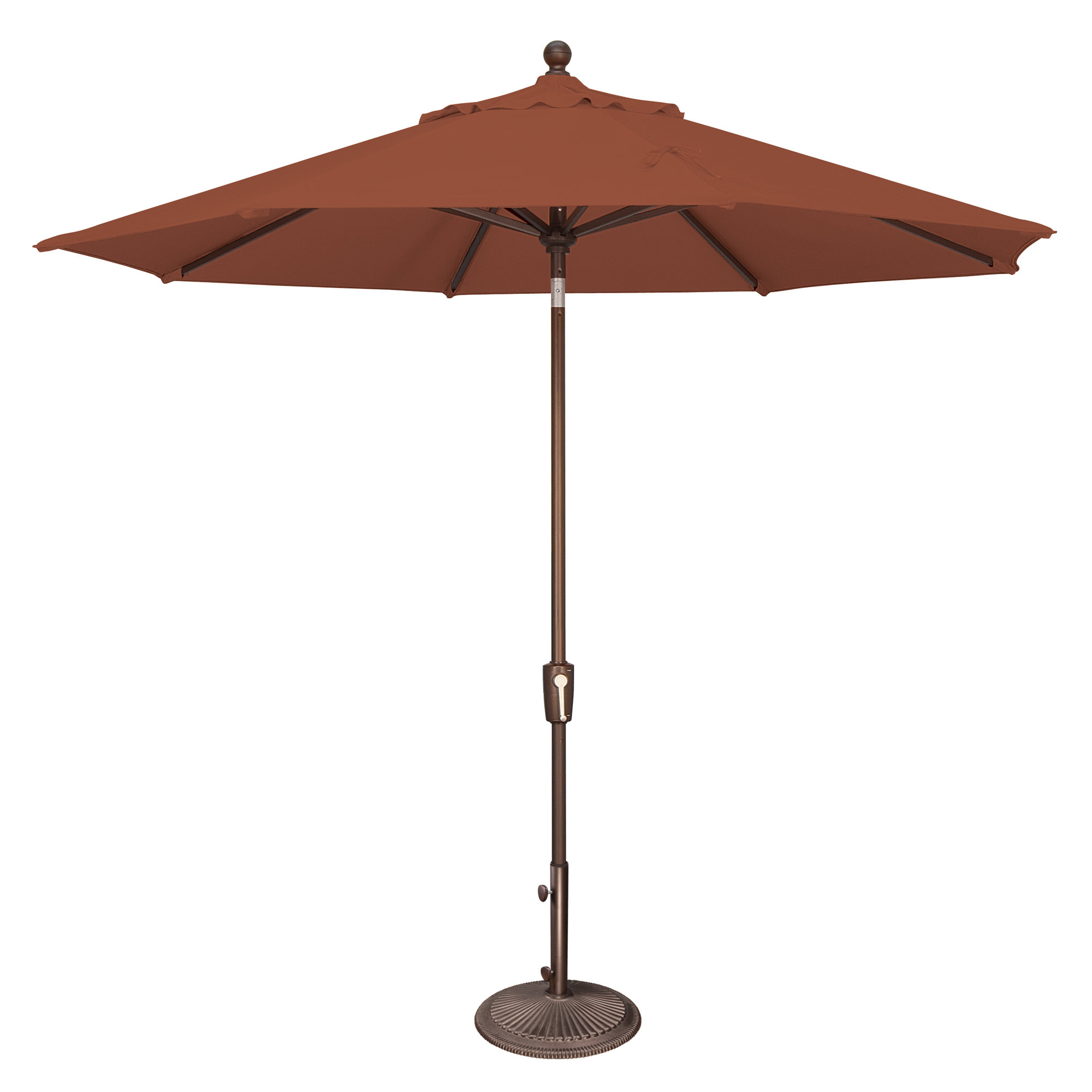 Canela 108'' Market Sunbrella® Umbrella, Bronze, Gateway Mist Sunbrella®