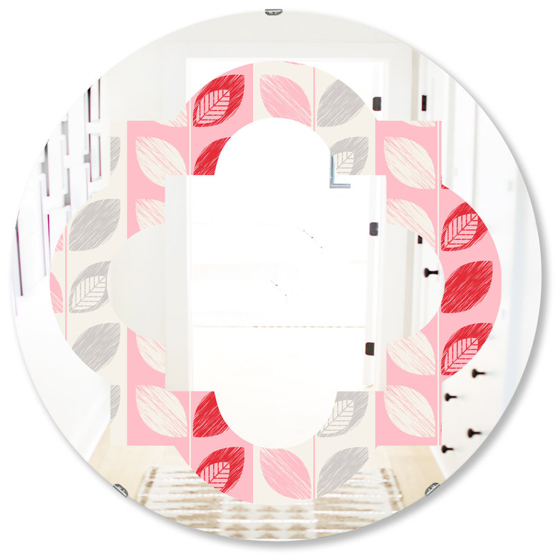 Miroir mural Quatrefoil, 23,6 po x 23,6 po, Botanical Design I