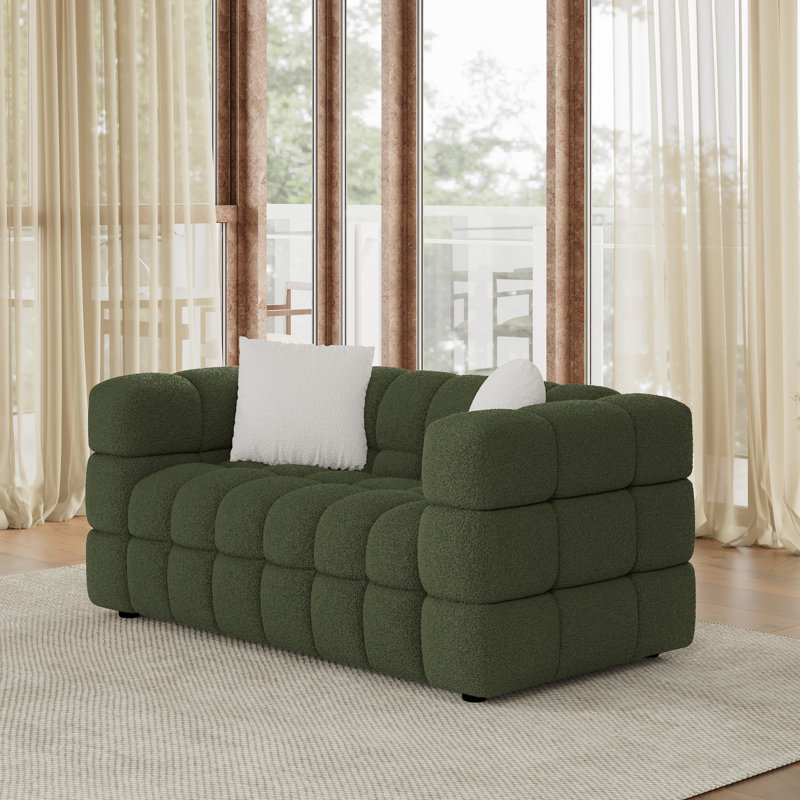 Monica 61'' Upholstered Modern Loveseat
