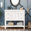 Ensemble de meuble-lavabo simple 36 po avec plateau en résine Eliseiu-654272843