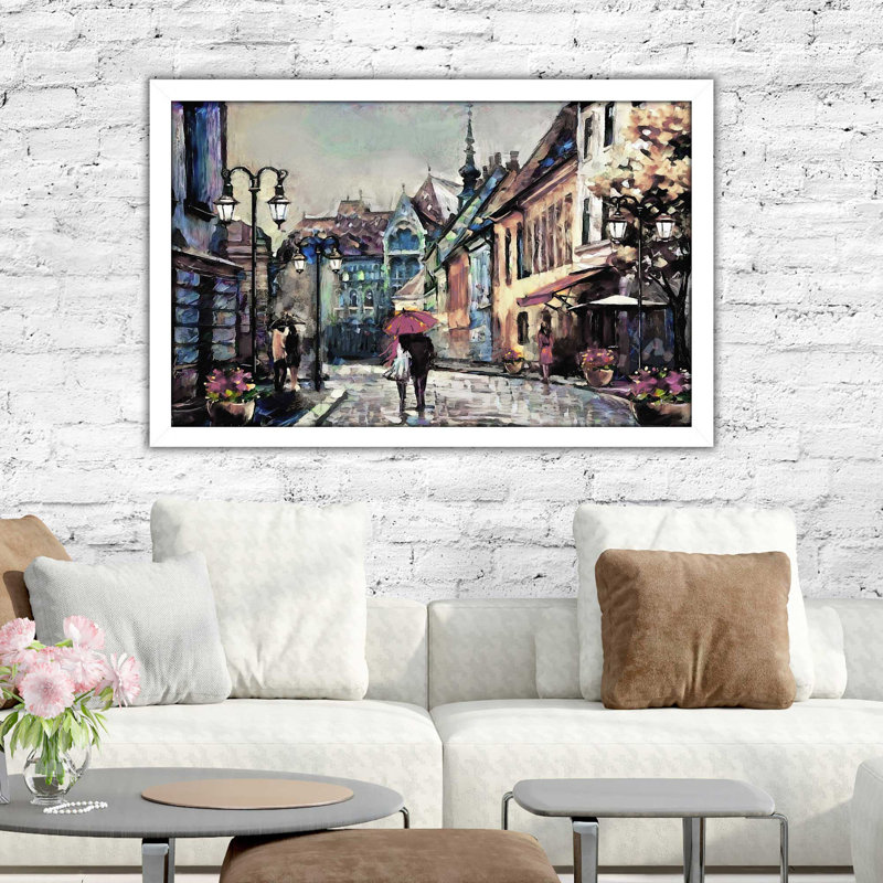 «Spring Romance», reproduction encadrée, H 21,5 po x l 27,5 po x P 0,75 po, Cadre blanc