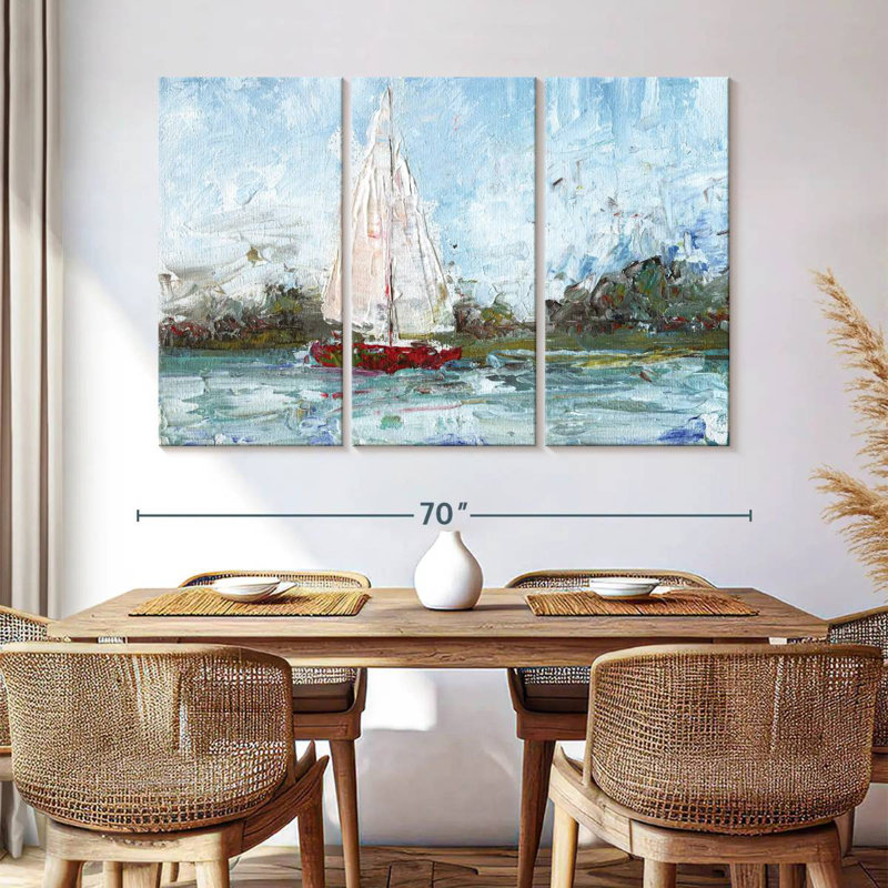 Mehar Here We Go A Sailing, 42" H x 65" W