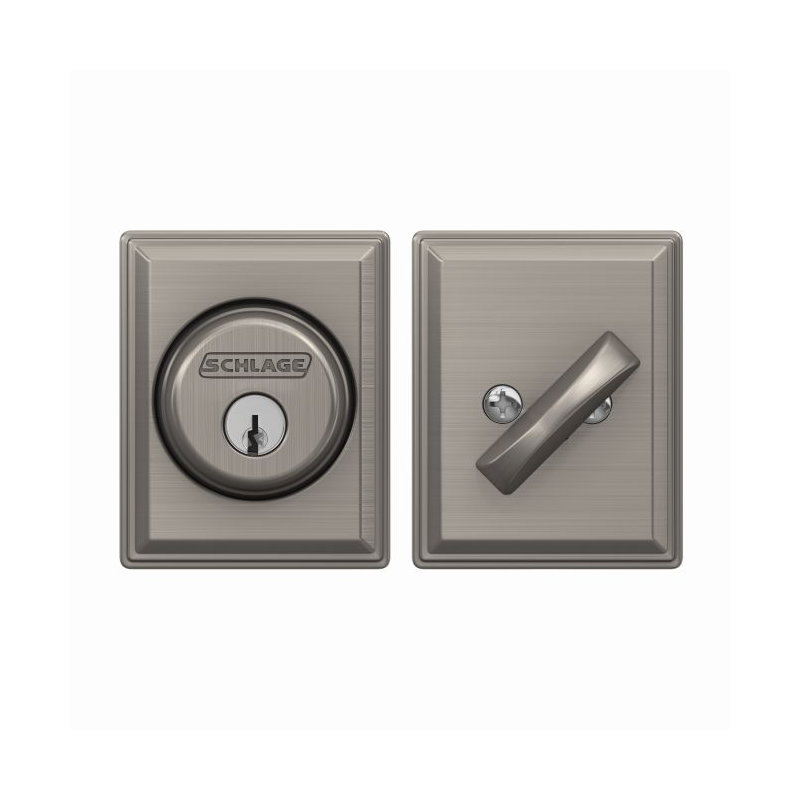 Grandville Single Cylinder Deadbolt, Satin Nickel