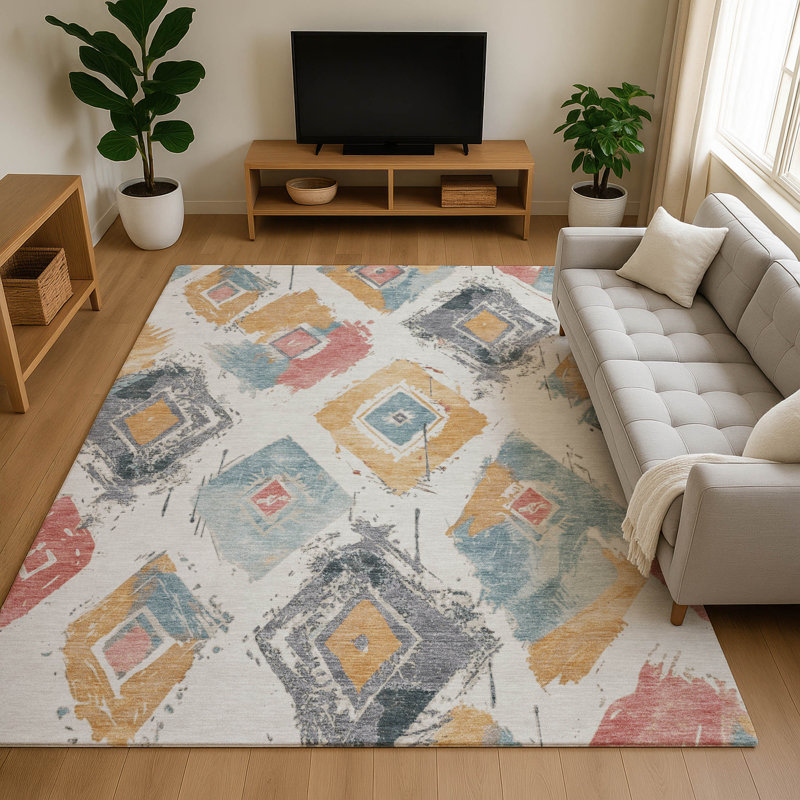 Tapis Slesnick AMF1669 de qualité supérieure lavable à la machine, Rectangulaire 8 pi x 10 pi