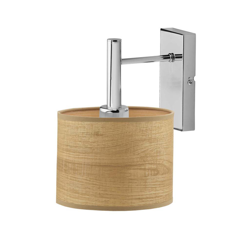 Blaike-Emey Steel Armed Sconce, Silver, Natural