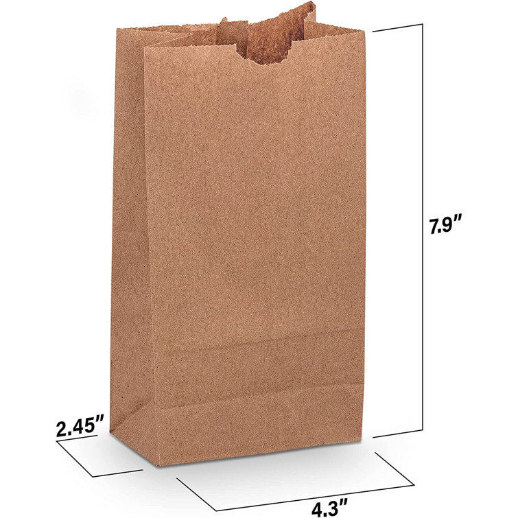 White Kraft Paper Lunch Bags 20 LB Capacity Paper Bags, Bakery Bags, Candy  Bags 