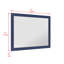Bernharda l 40 po x H 32 po Miroir de salle de bain rectangulaire à cadre moderne et contemporain bleu marine-1287982789-1211265037