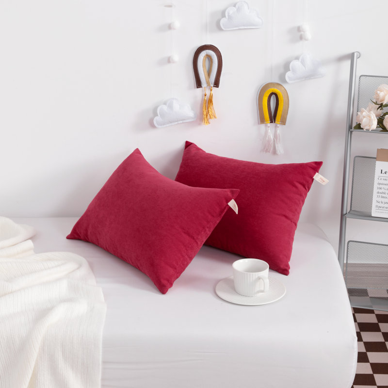 Microfiber Tiny Pillows, Machine Washable - NTBAY, Red, 11"x7"