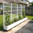 Conall Galvanized Metal Planter Box with Trellis and Wheels-438873828-417423736