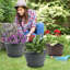 Pot de 11 pouces, lot de 3 grands pots pour plantes, pots de fleurs avec ...