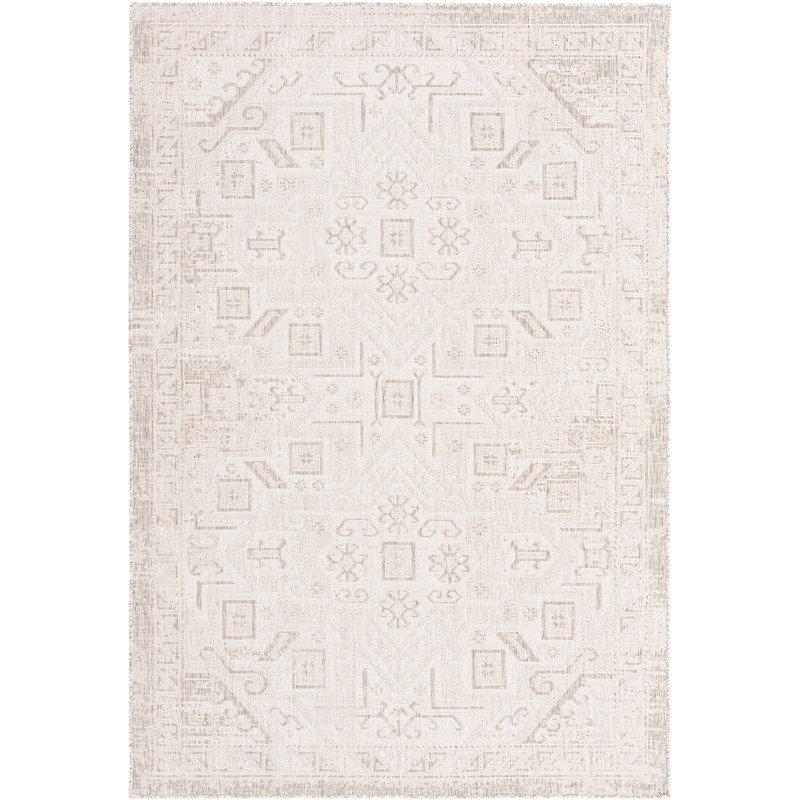 Outdoor Chand Area Rug Beige Color, Rectangle 6' x 9'