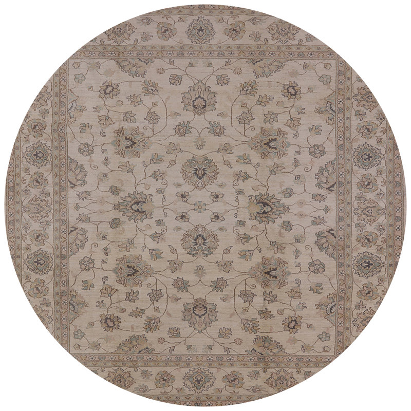 Tapis oriental gris / beige Mikkel, Rond 3 pi
