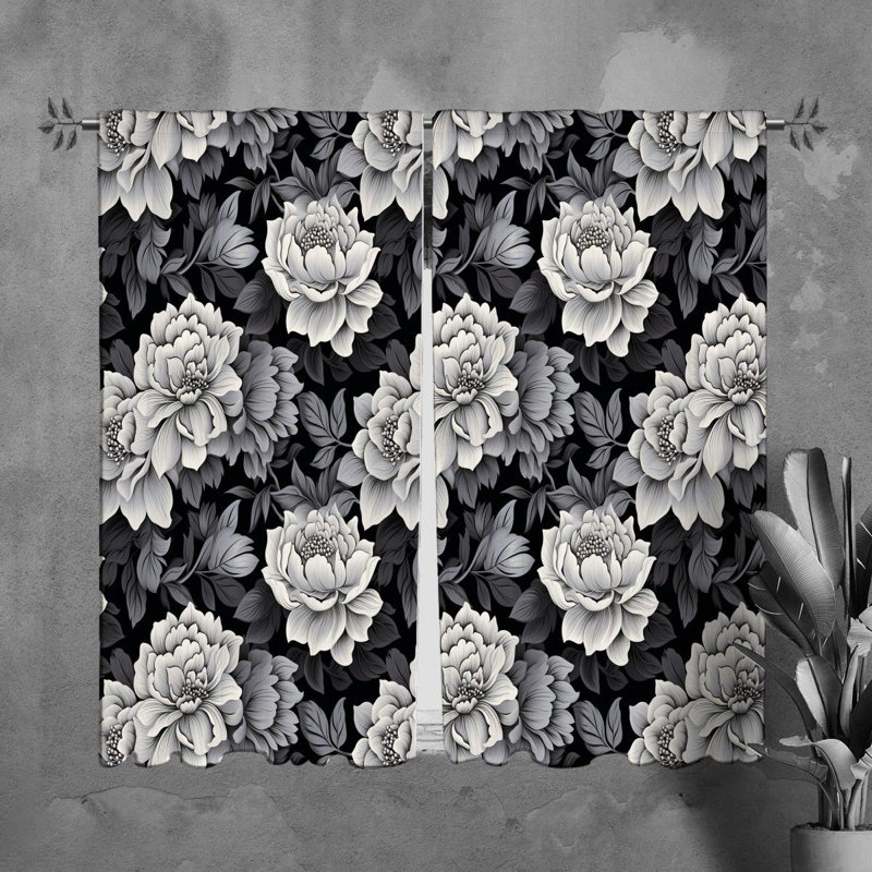 Rideaux à motif floral - 6095, L 40 po x L 61 po