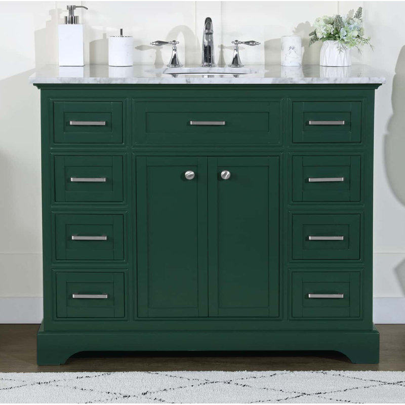 Hermes 42" Single Bathroom Vanity Set, Green