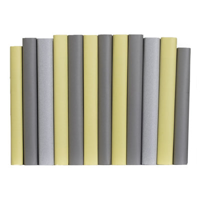 Decorative Books - Cloudy Haze Paper Wrapped Book Bundle - 1 Foot of Grey Books