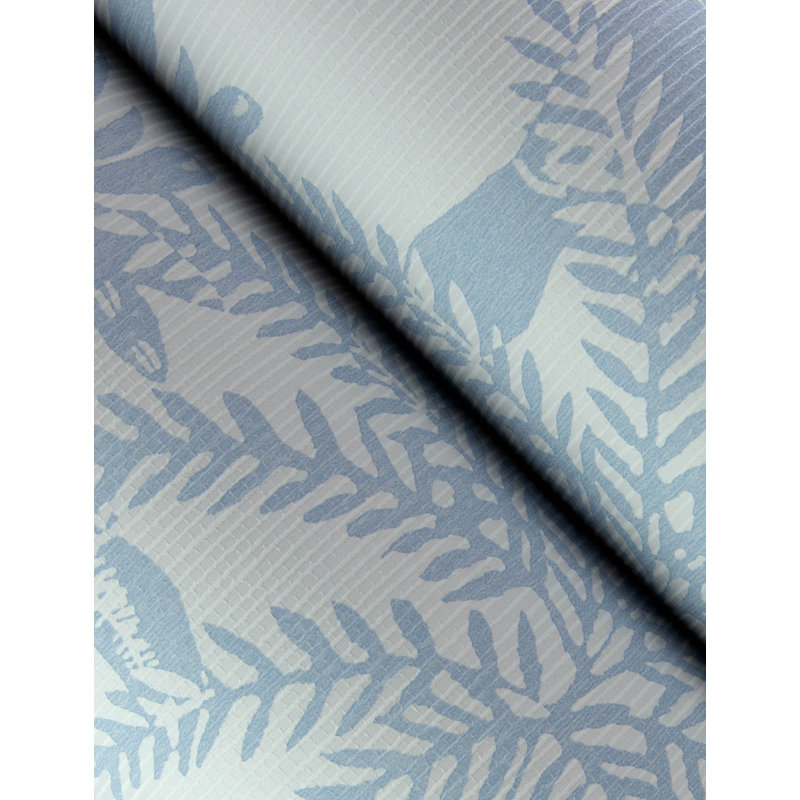 Jacaranda Taupe Tropical Trail Wallpaper, Blue