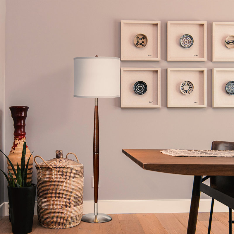 Lucas 61 in. Mid-Century Modern LED Energy Efficient Floor Lamp