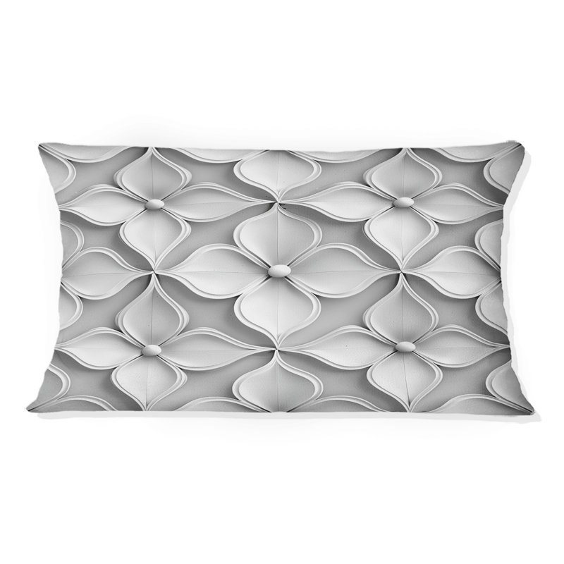 Coussin blanc moderne quadrilobe I - moderne