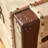 Artificial Leather Brown Small  Accent Trunk