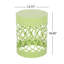 Table de bout d'extérieur en métal vert avec base cylindrique
