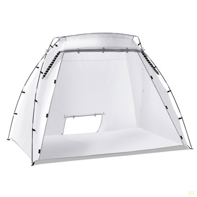 Portable Paint Booth, Larger Spray Paint Tent With Built-In Floor & Mesh Screen, Painting Tent Station For Furniture DIY Hobby Tool, 10X7x6ft Spray Paint Shelter