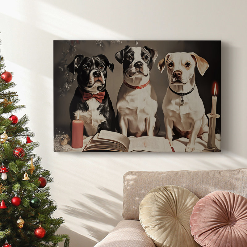Art des Fêtes de Noël - Toile tendue avec châssis - Série 3-CL, H 16 po x l 24 po
