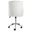 Chaise de bureau à roulettes réglable en similicuir Latitude Run® blanche avec finition chromée