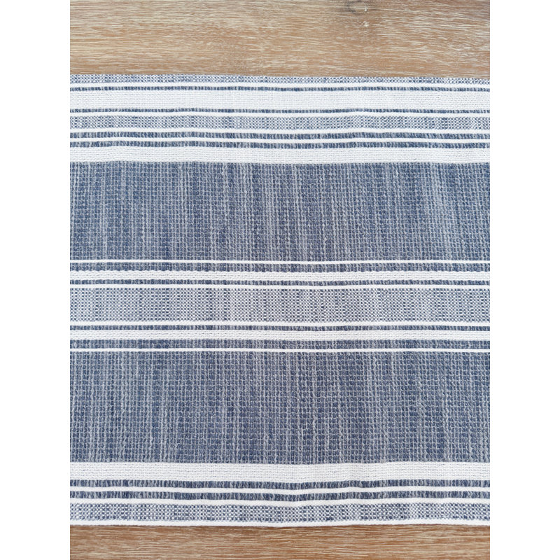 Striped Table Runnner, Indigo