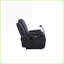 Fauteuils inclinables Liyasi Zero Gravity Power inclinable avec massage, chauffage, USB, support pour téléphone | Cuir retravaillé | Noir-1068974806