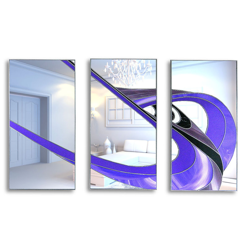 Feld Flat Wall Mirror, Purple