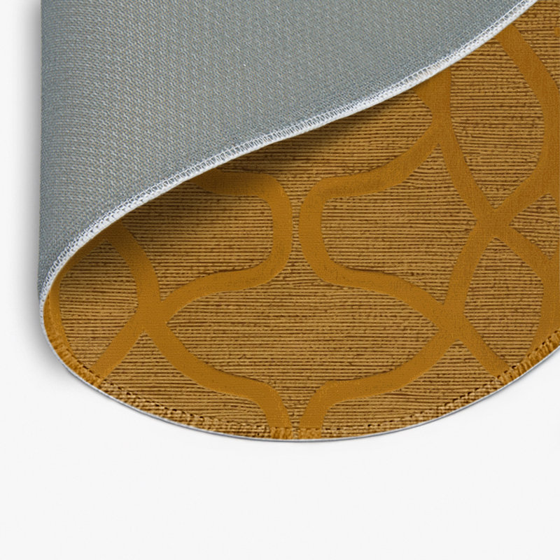 Tapis brun intérieur et extérieur Trellis, Rond 5 pi