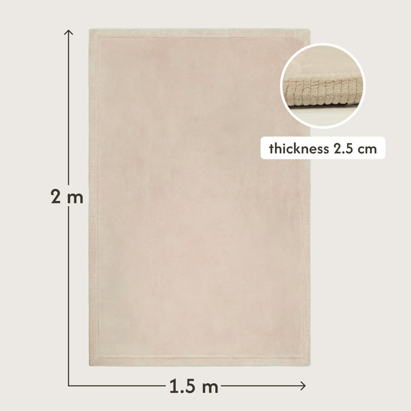 150cm X 200cm Area Rug, Beige