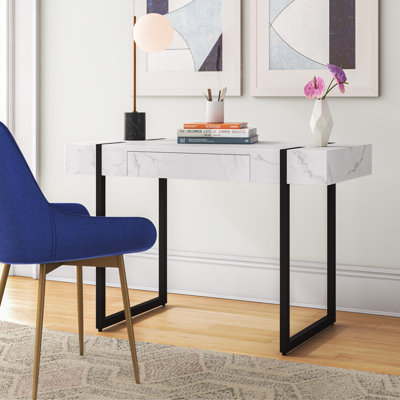 Domen Faux Marble Iron Writing Desk