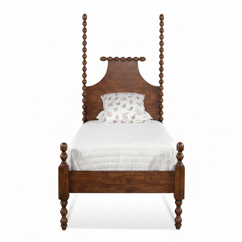 Mary Spindle Four Post Bed, Twin, Hazel