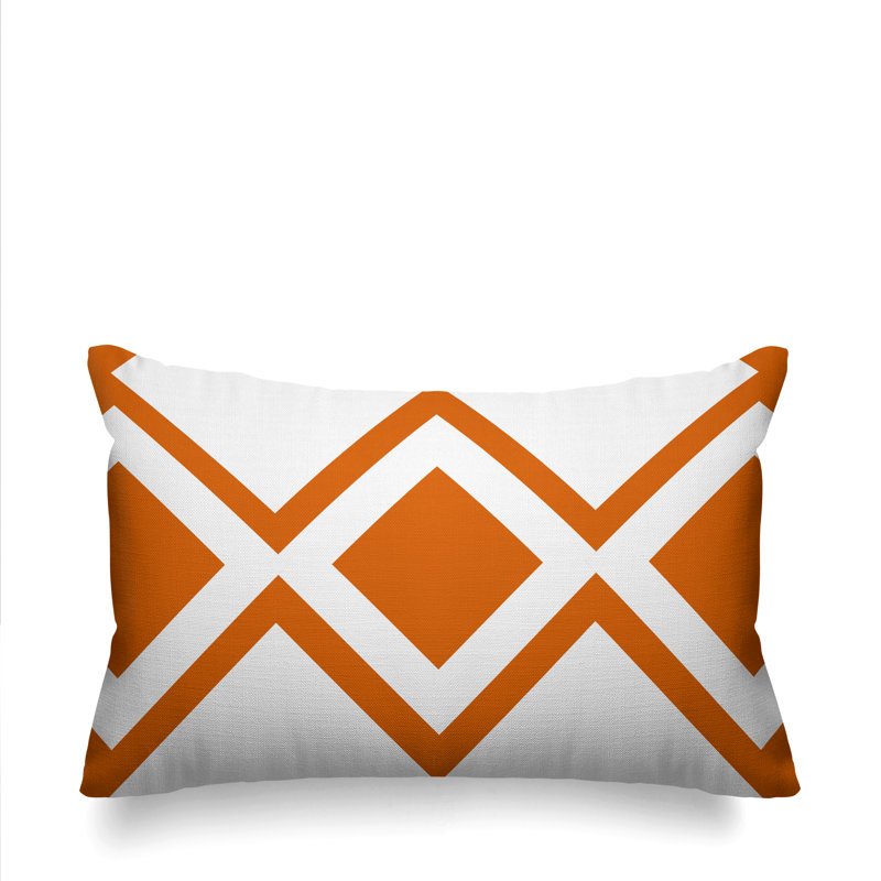 Coussin décoratif intérieur / extérieur Halsey Loop, Orangé