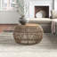 Curry Rattan Drum Coffee Table