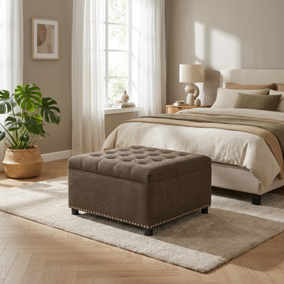 Polyester Upholstered Storage Bench