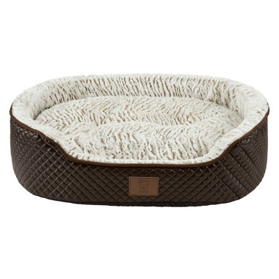 Avienda Geometric Orthopedic Polyester Pet Bed