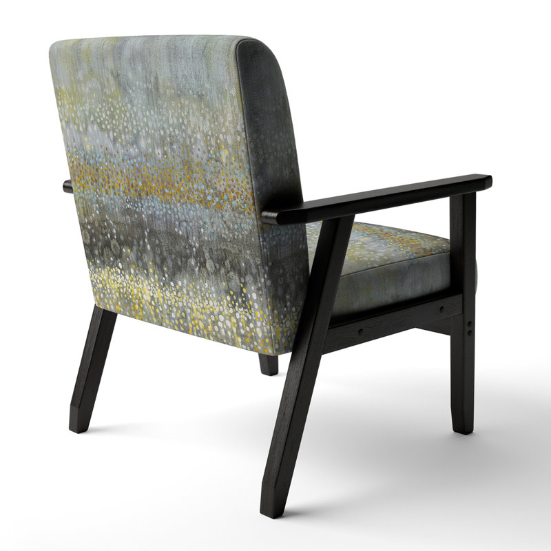 Fauteuil d'appoint rembourré moderne «Ikuko - Glam Rain Abstract III»