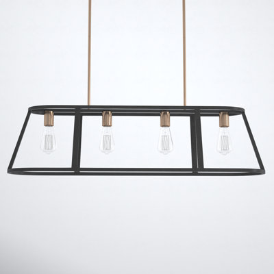 Brielle 4 Light Steel Dimmable Pendant