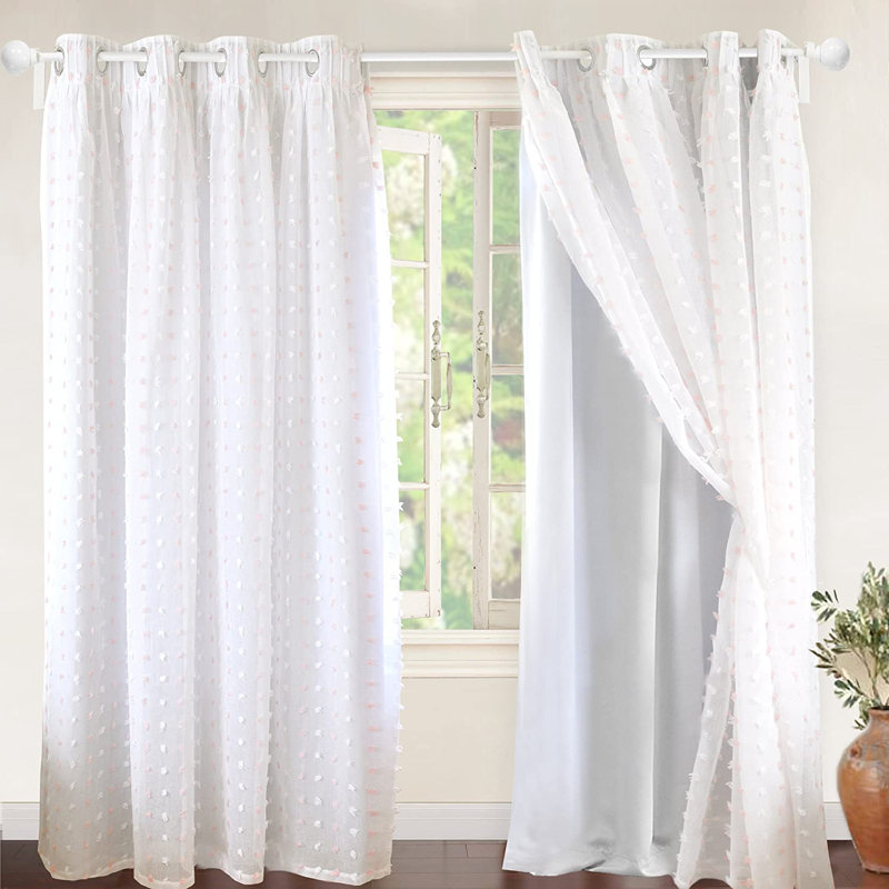 Blackout Curtain Single Panel, Soft Pink, 52" W x 84" L